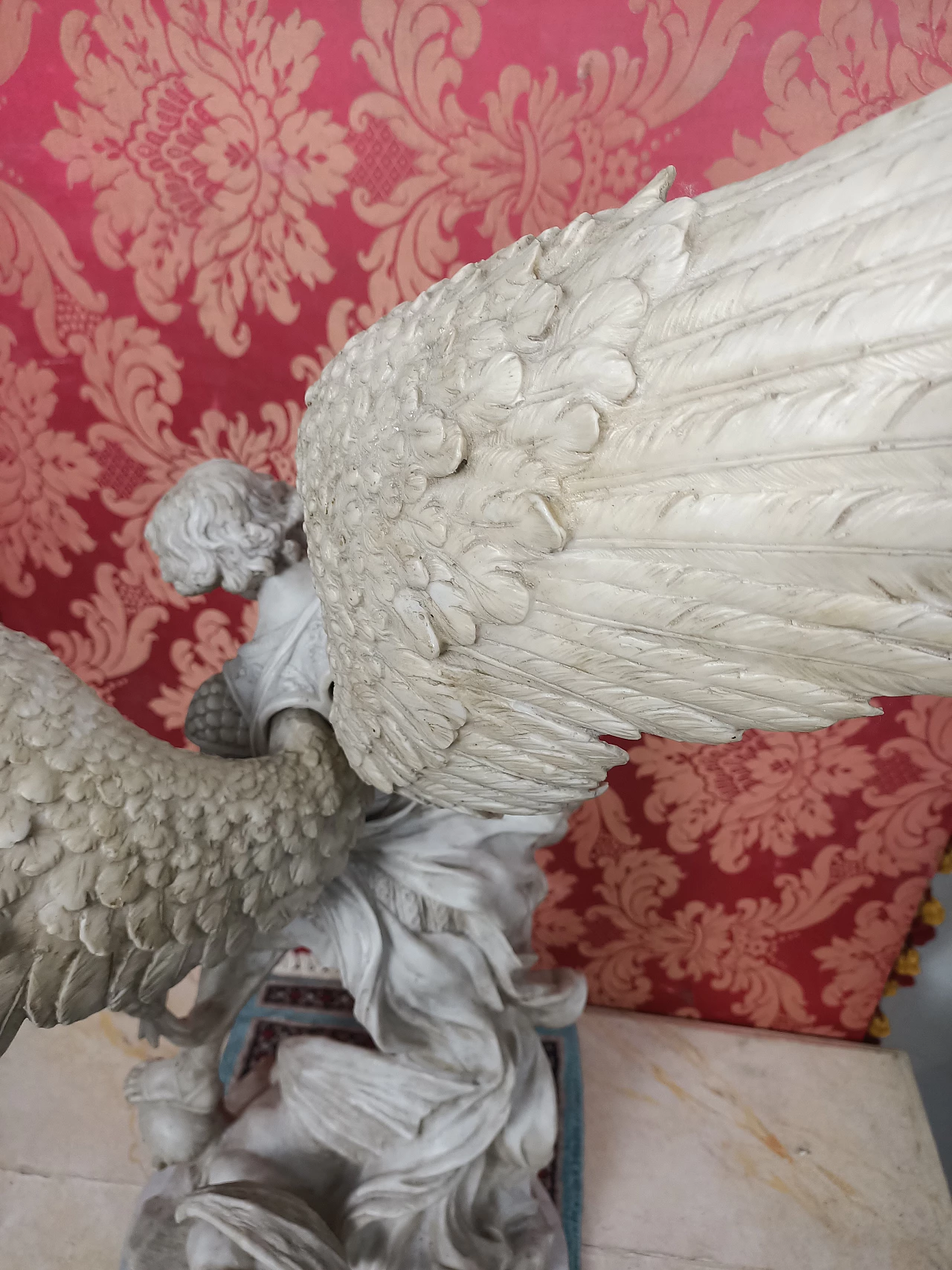 Scultura in polvere di marmo di San Michele Arcangelo, anni '50 2