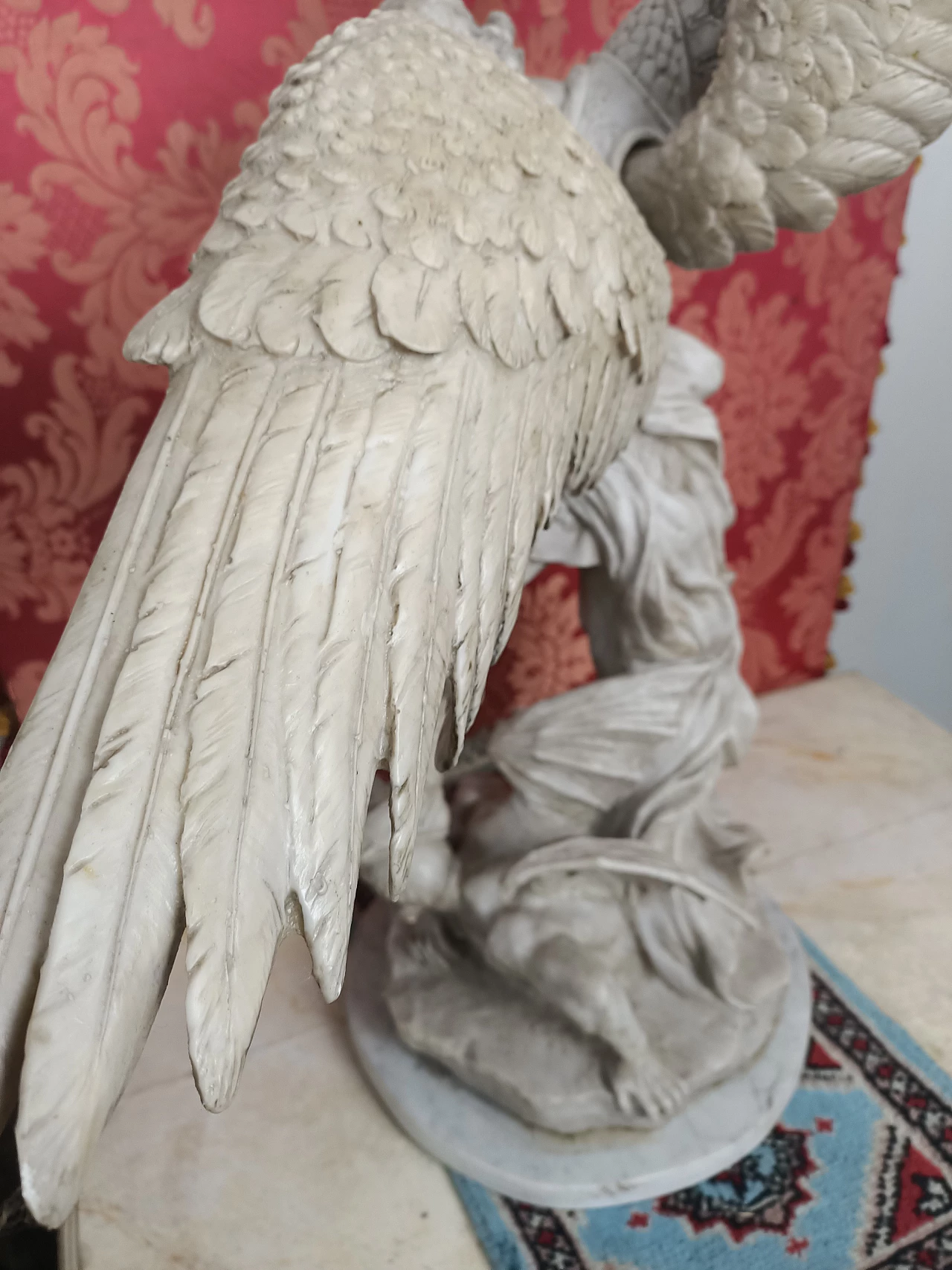 Scultura in polvere di marmo di San Michele Arcangelo, anni '50 4