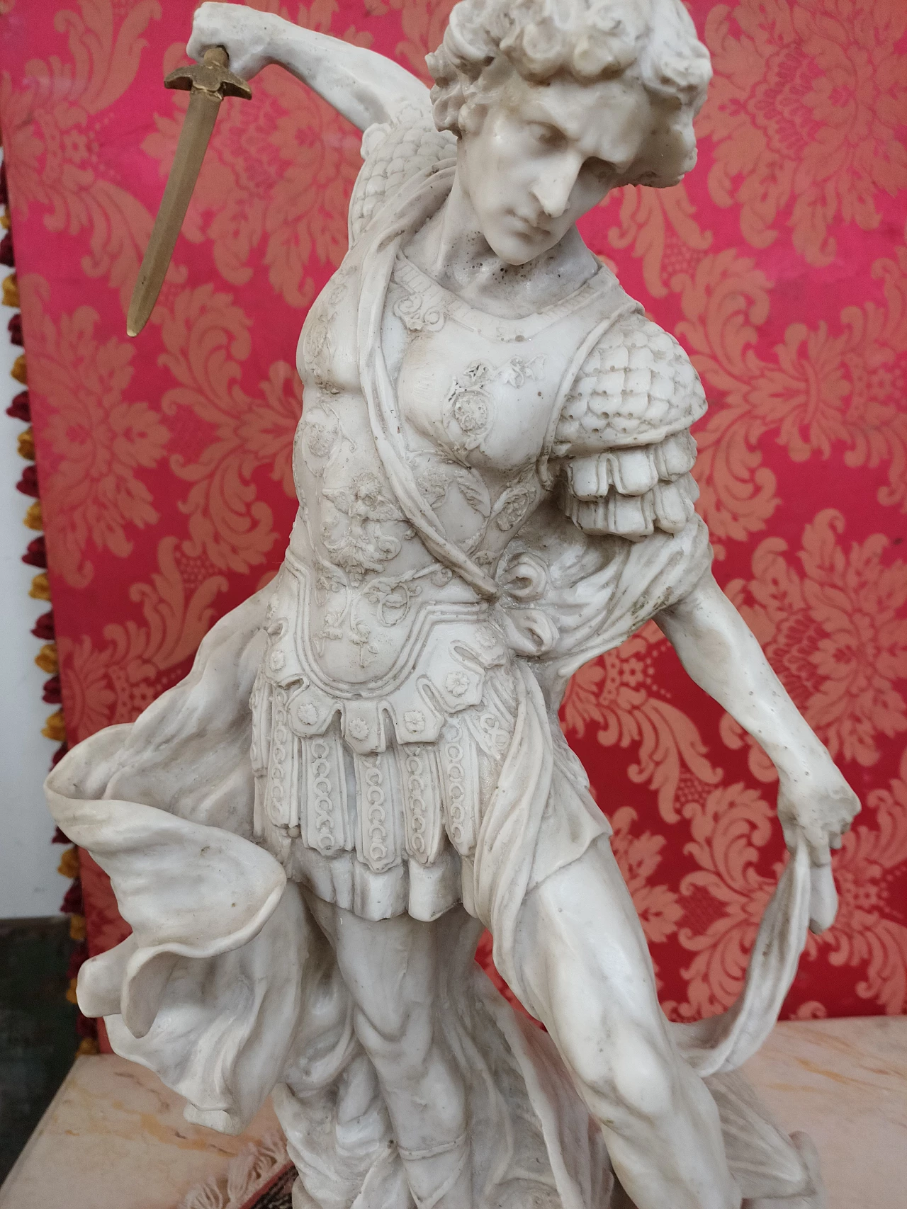 Scultura in polvere di marmo di San Michele Arcangelo, anni '50 7