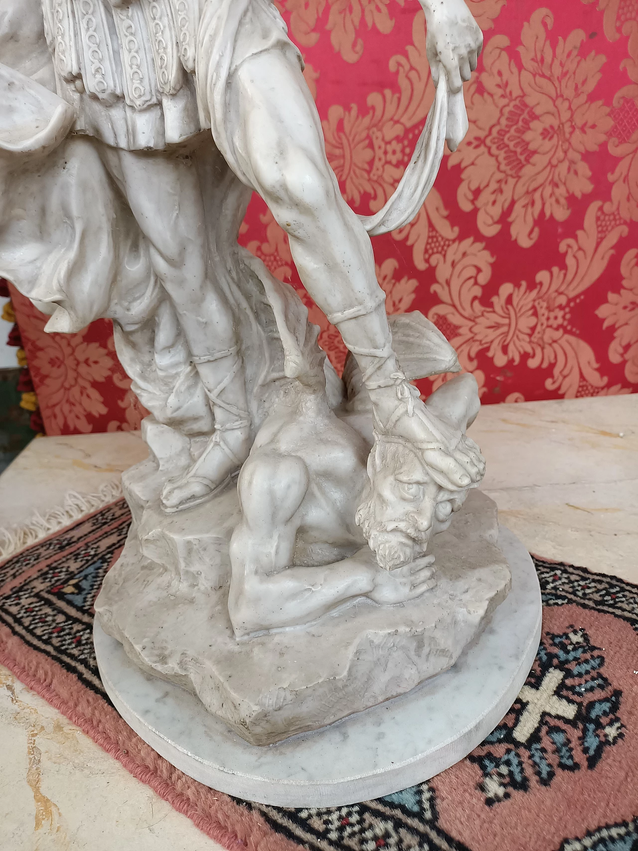 Scultura in polvere di marmo di San Michele Arcangelo, anni '50 8