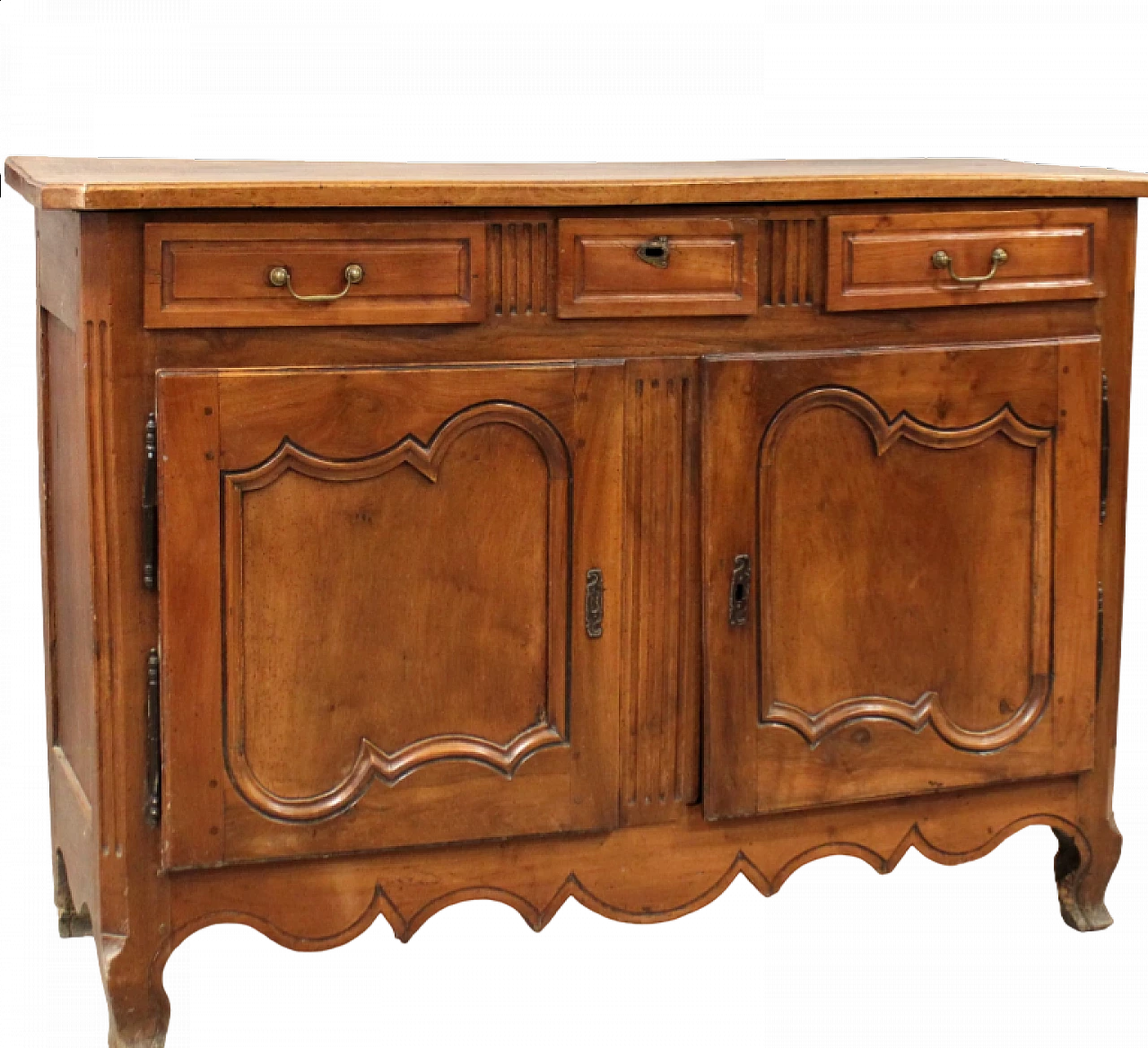 Louis XV sideboard in walnut and cherry, late 19th century 11