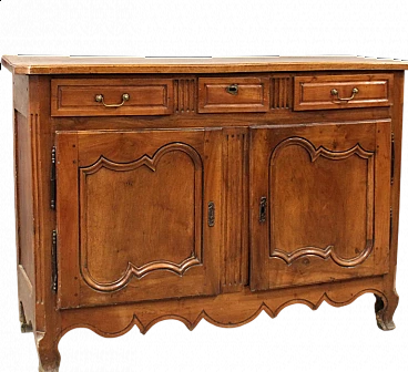 Louis XV sideboard in walnut and cherry, late 19th century