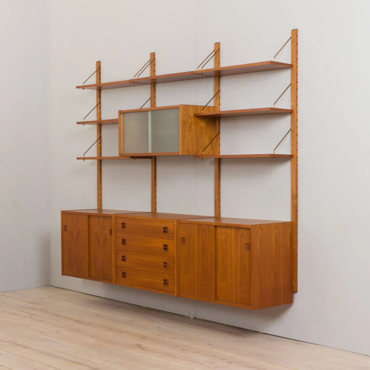 Danish modular bookcase in teak, 1970s 3