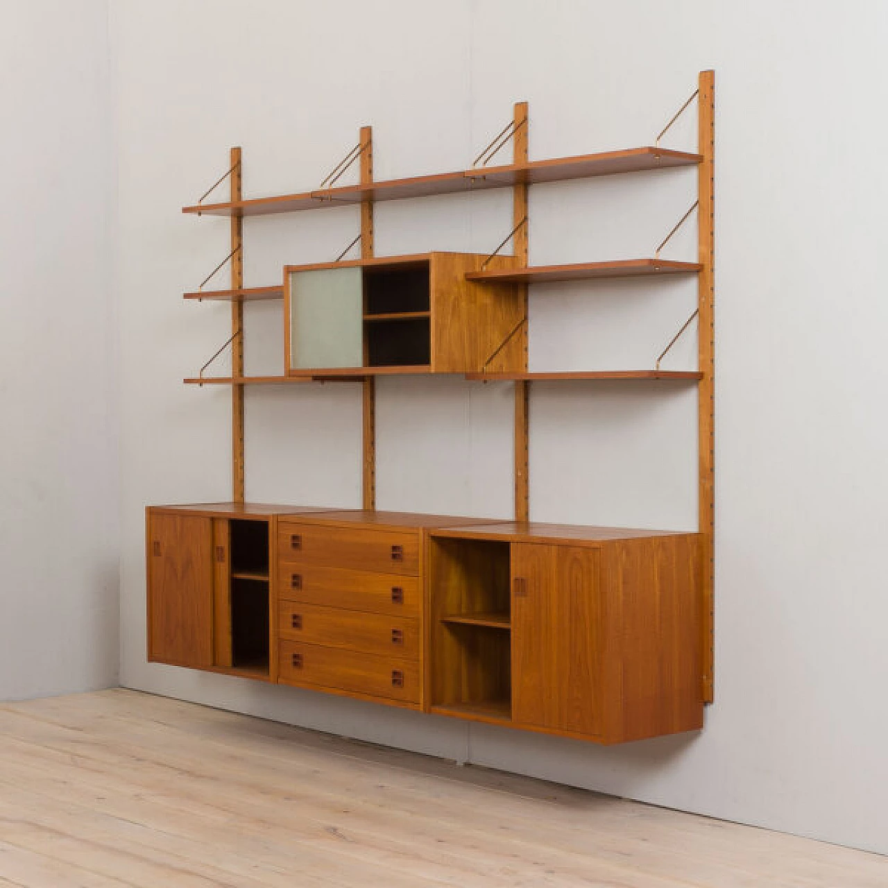 Danish modular bookcase in teak, 1970s 4