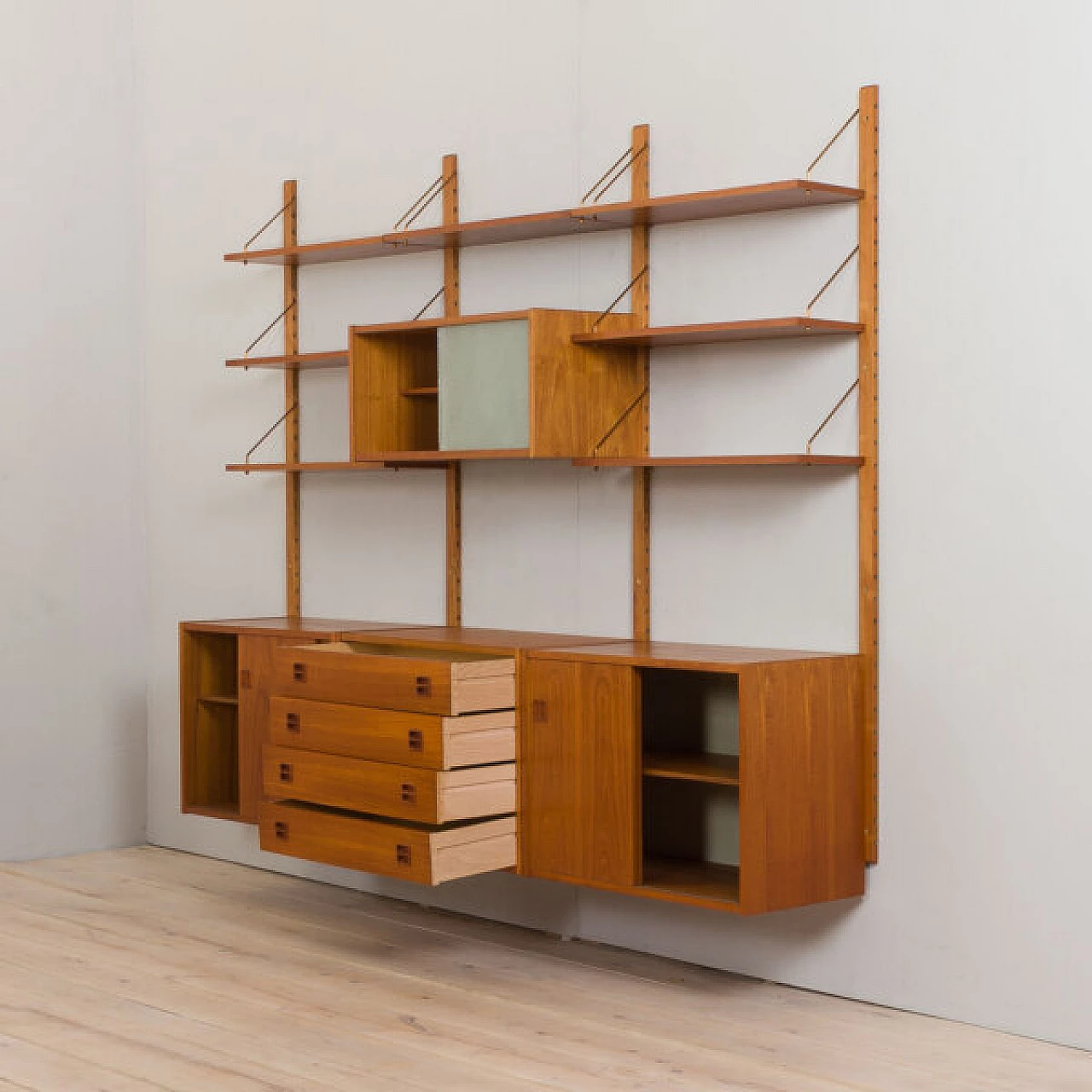 Danish modular bookcase in teak, 1970s 5