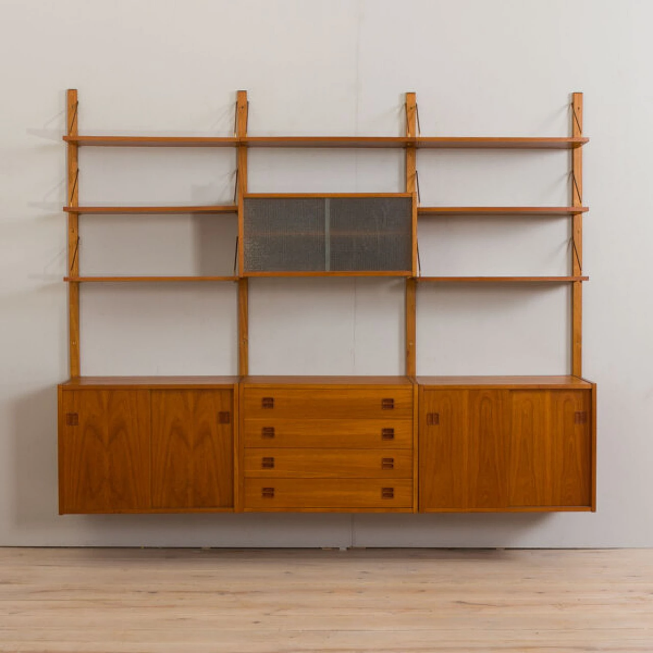 Danish modular bookcase in teak, 1970s 6