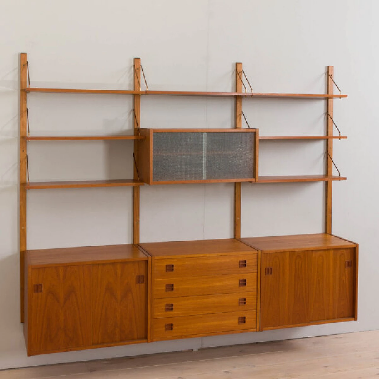 Danish modular bookcase in teak, 1970s 9