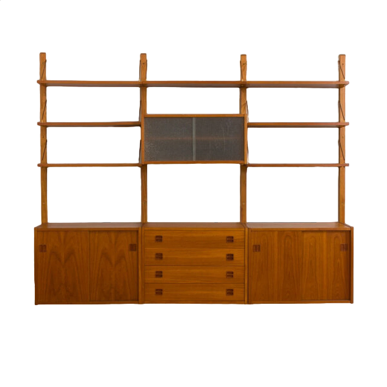 Danish modular bookcase in teak, 1970s 18