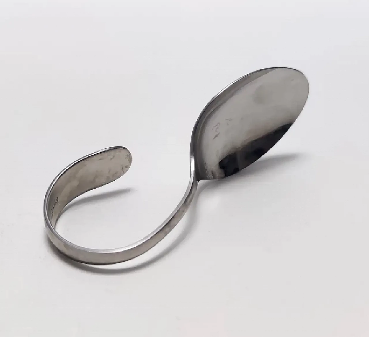 12 Steel Serving spoon by Pinti, Italy, 1980s 11