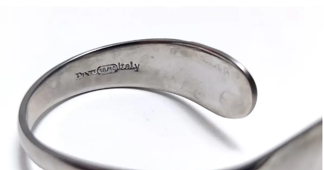 12 Cucchiai da portata in acciaio di Pinti, anni '80 12