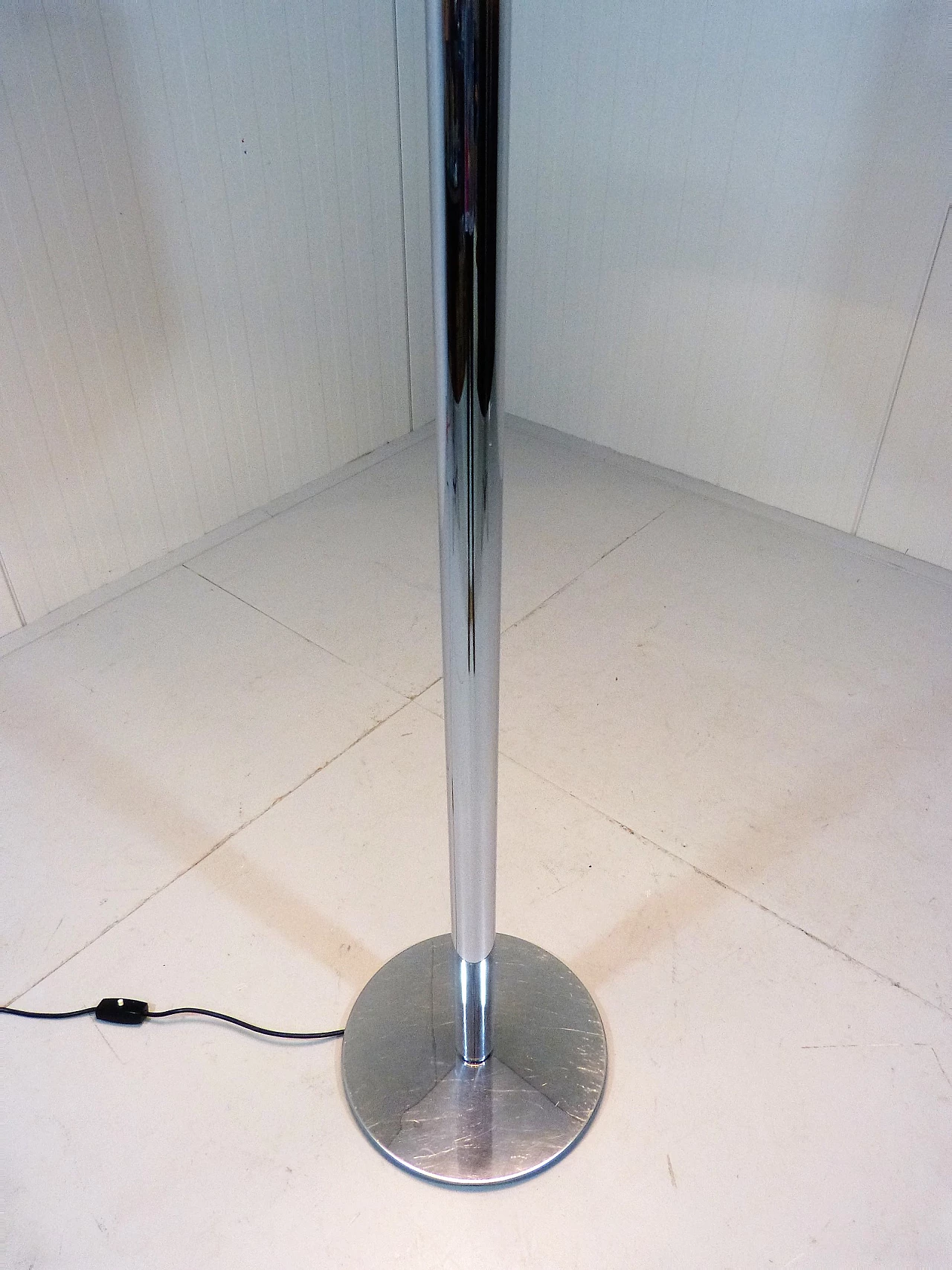 Floor lamp with chrome frame and fabric shade by Staff Leuchten, 1960s 7