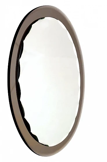 Specchio con bordi seghettati di Fontana Arte, anni '50