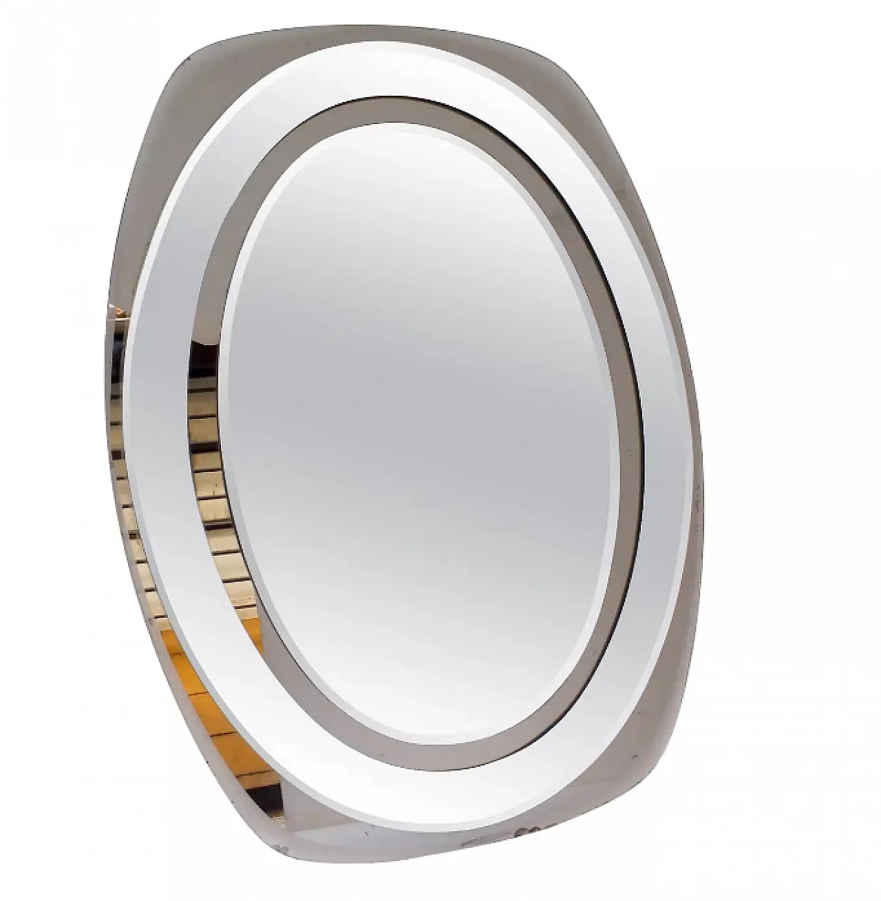 Specchio da parete di Metalvetro Galvorame, anni '50 1