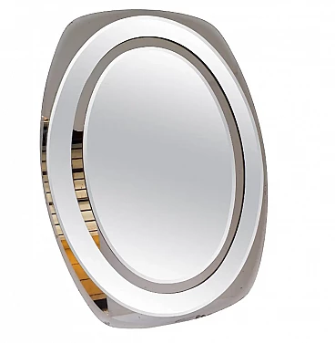 Wall mirror by Metalvetro Galvorame, 1950s