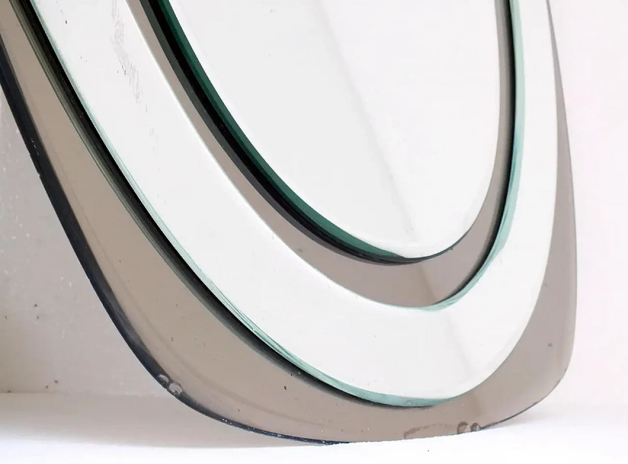 Specchio da parete di Metalvetro Galvorame, anni '50 3