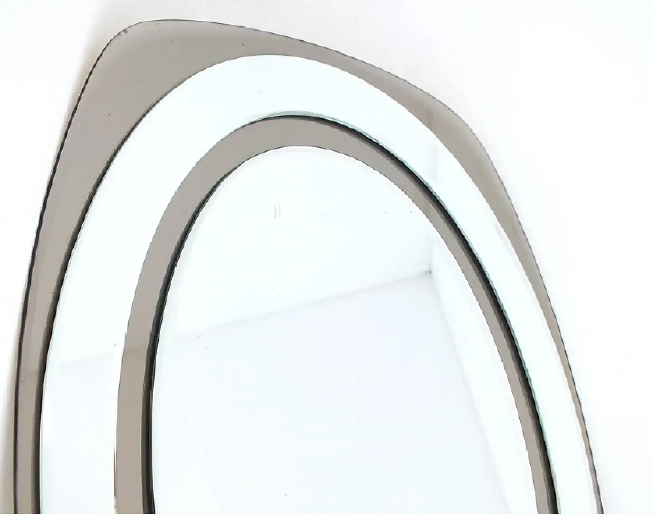 Specchio da parete di Metalvetro Galvorame, anni '50 5