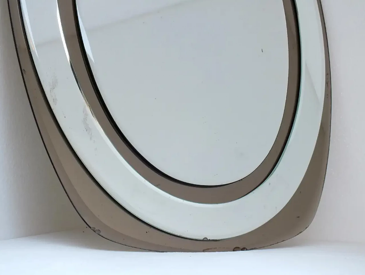 Specchio da parete di Metalvetro Galvorame, anni '50 6