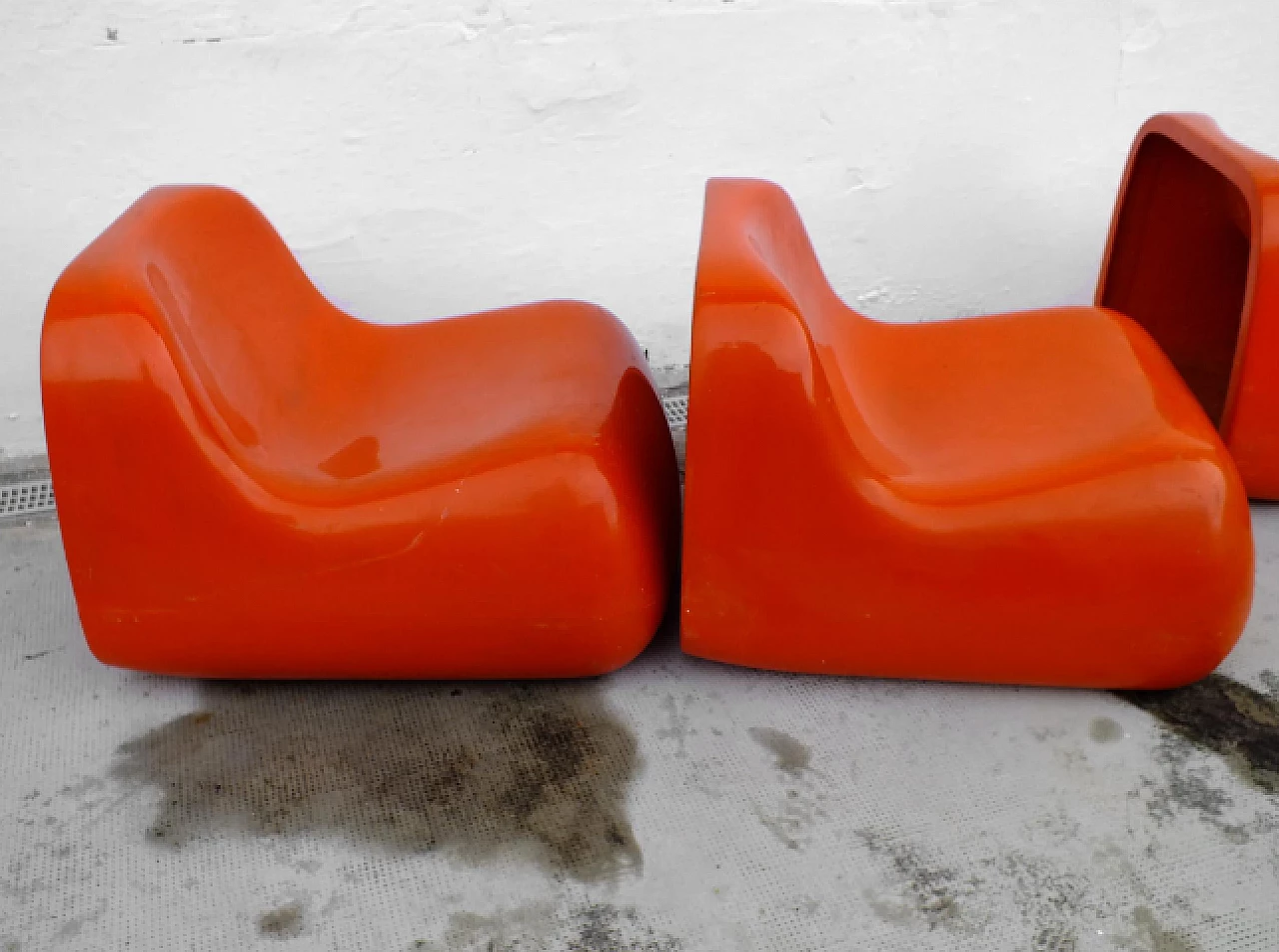 Pair of Jumbo armchairs by Alberto Rosselli for Saporiti, 1960s 10
