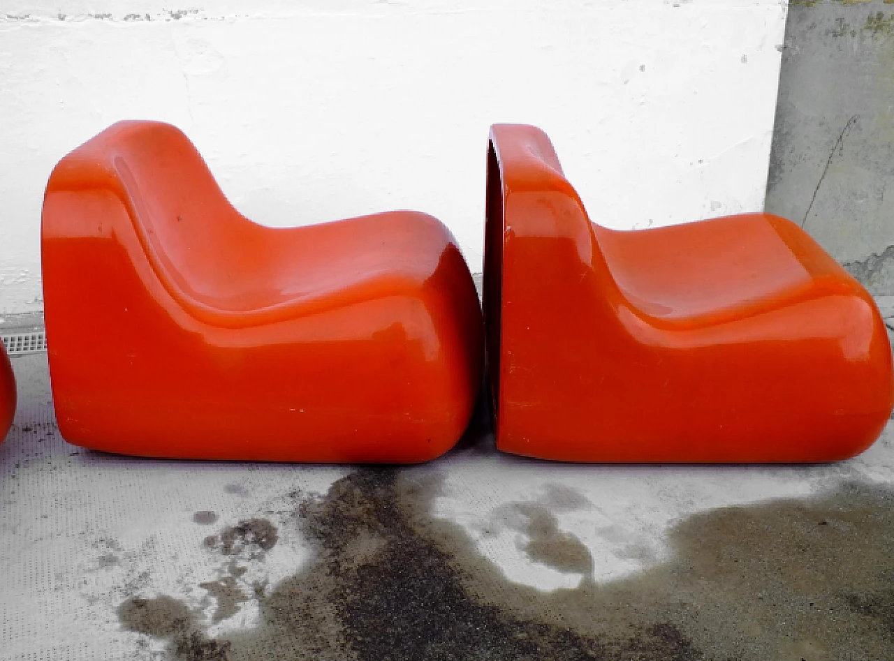Pair of Jumbo armchairs by Alberto Rosselli for Saporiti, 1960s 11