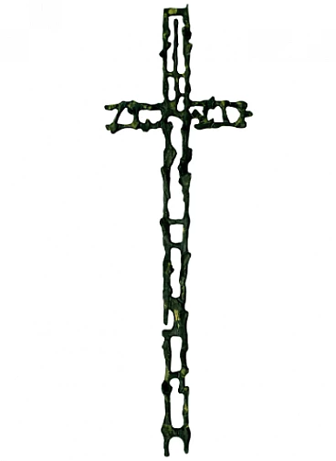 Wrought iron crucifix by Attilio Biancardi, 1970s