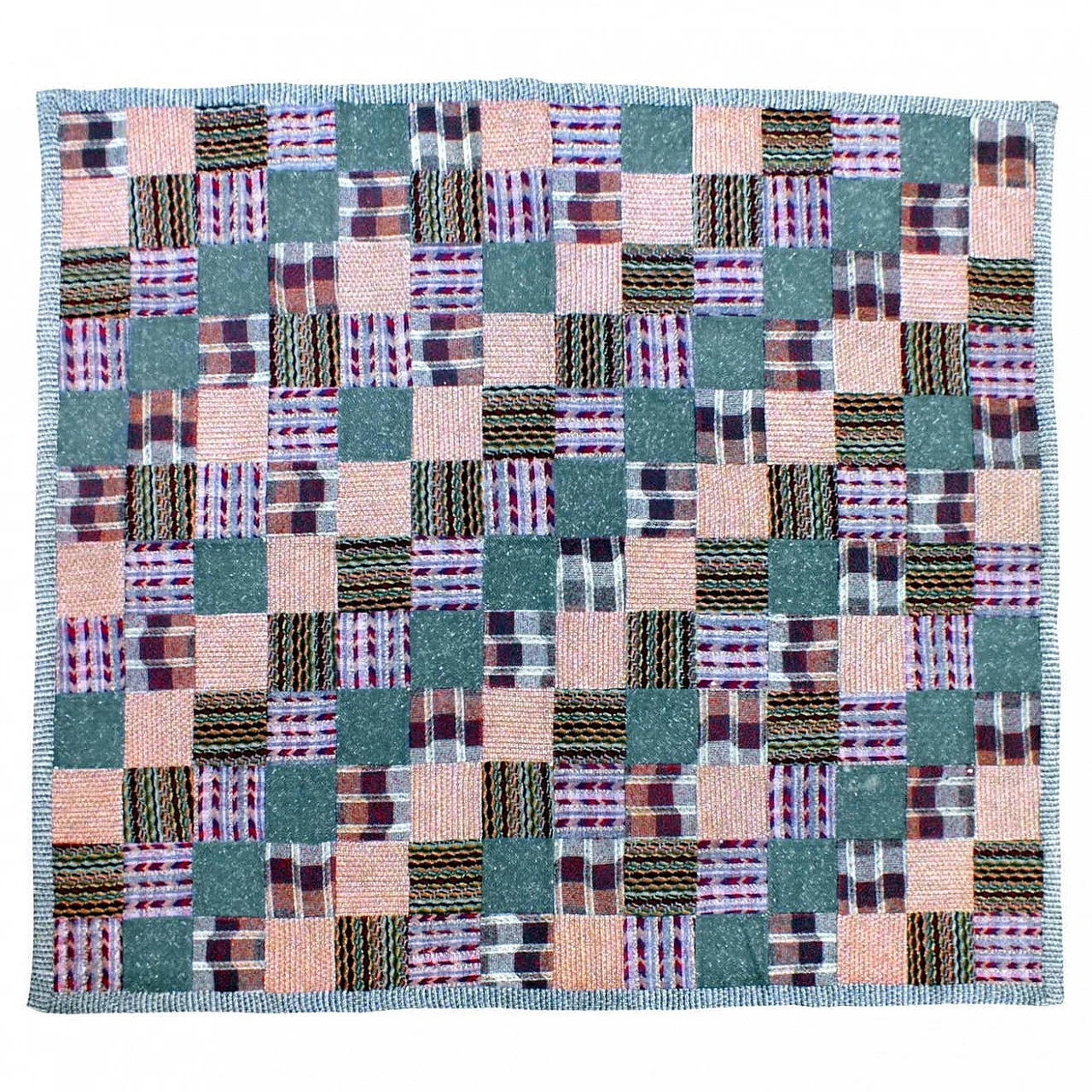 Patchwork tapestry in wool by Ottavio Missoni for Saporiti, 1970s 1