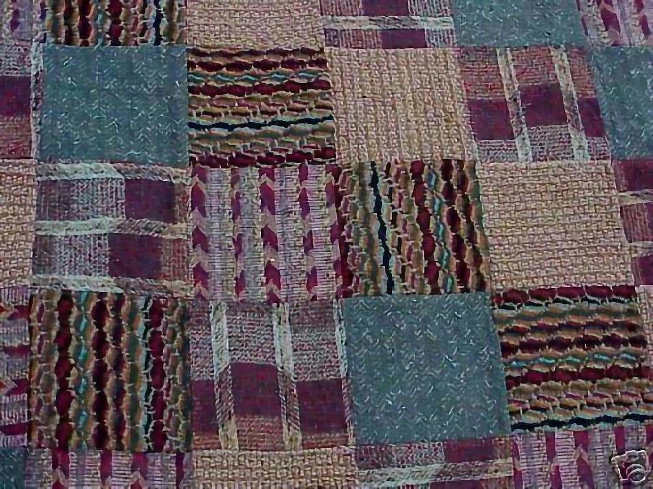 Patchwork tapestry in wool by Ottavio Missoni for Saporiti, 1970s 5