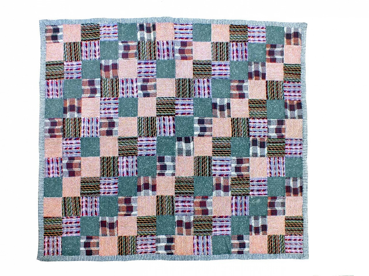Patchwork tapestry in wool by Ottavio Missoni for Saporiti, 1970s 13