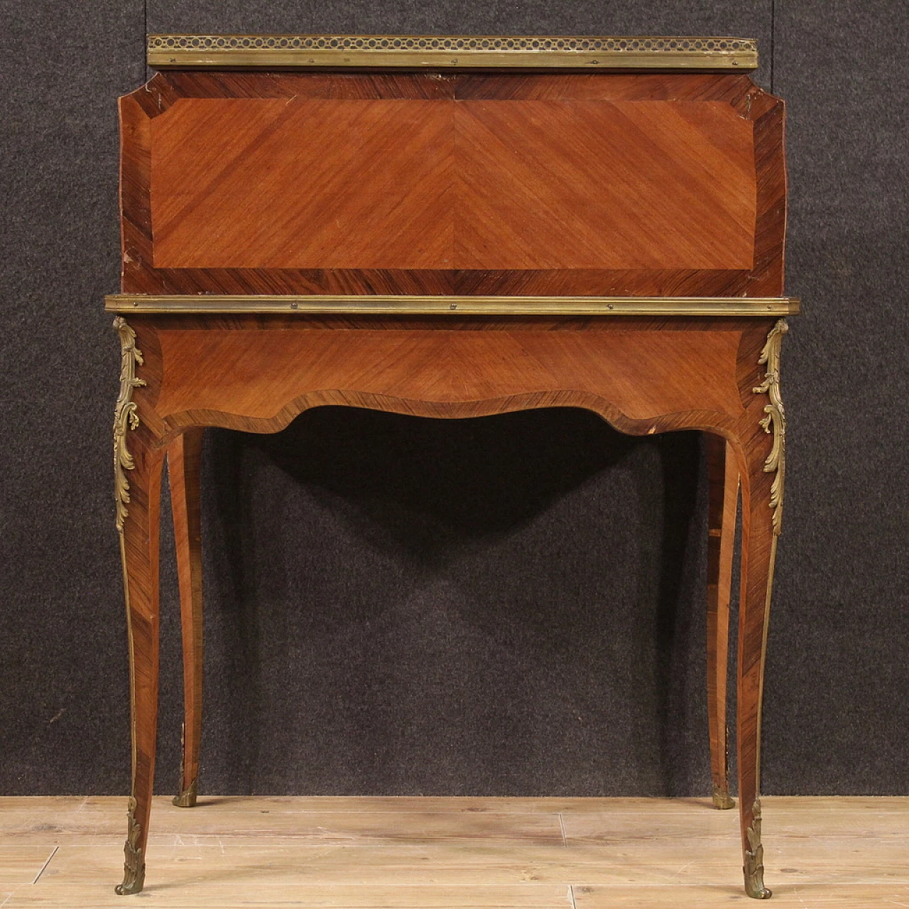 Napoleon III veneered wood roll top desk, late 19th century 10
