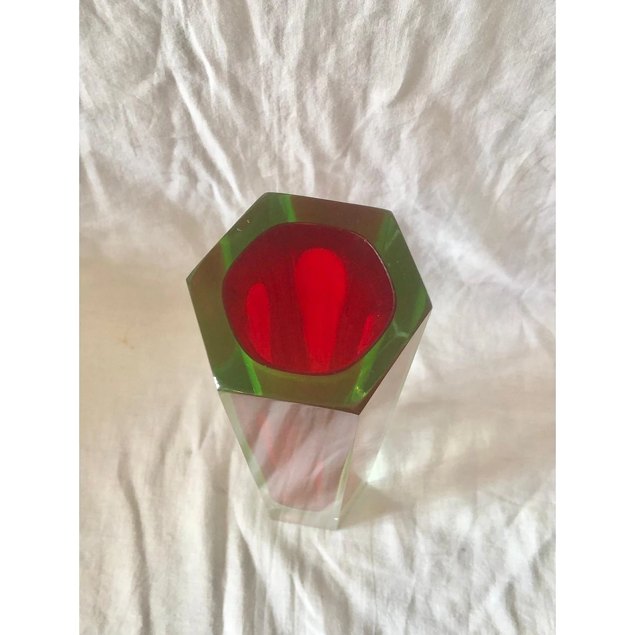 Vaso in vetro sommerso nello stile di Alessandro Mandruzzato, anni '70 8