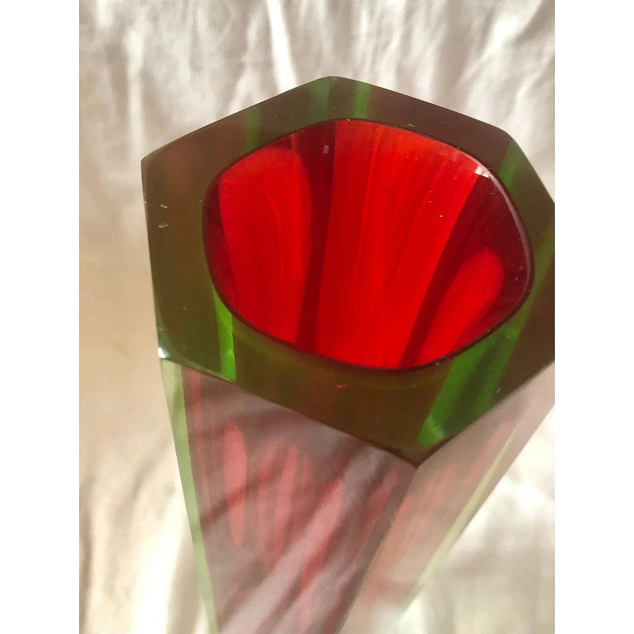 Vaso in vetro sommerso nello stile di Alessandro Mandruzzato, anni '70 12