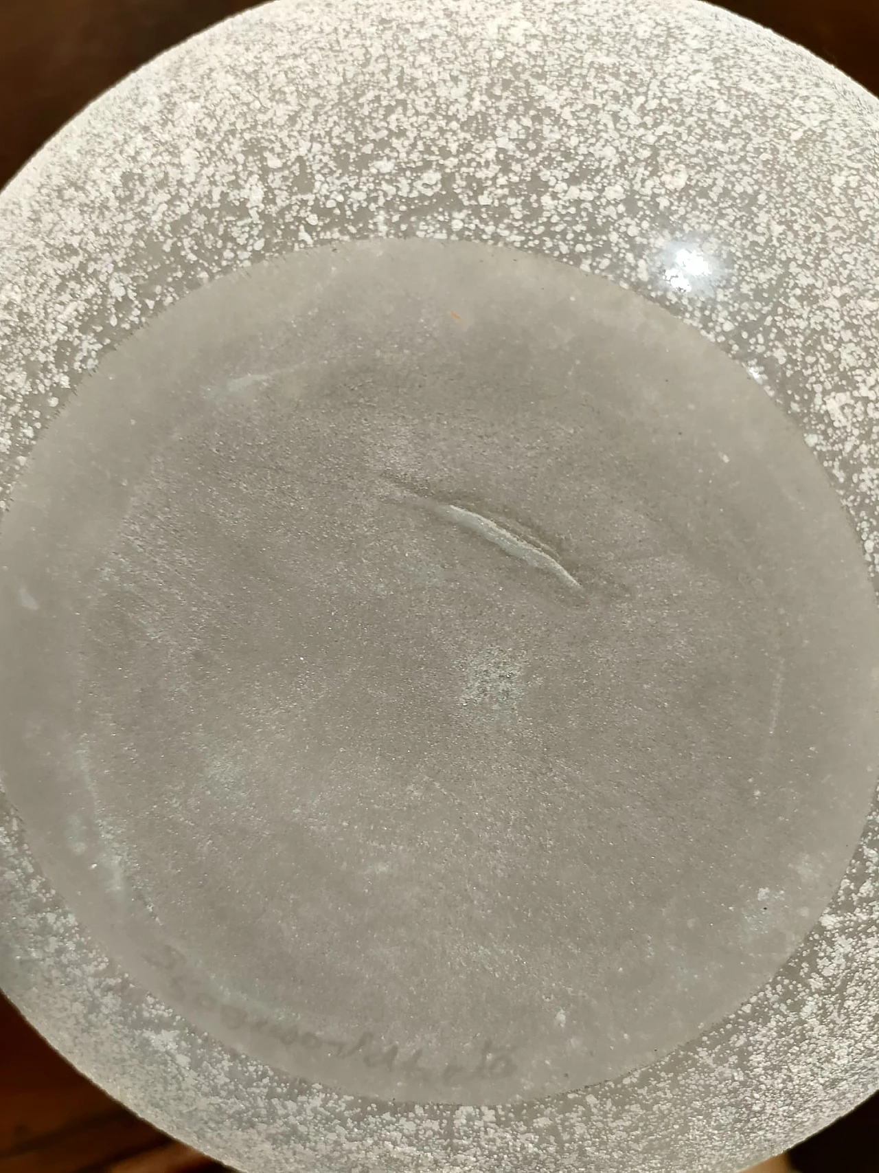 Vaso in vetro Scavo bianco per Seguso, anni '80 5