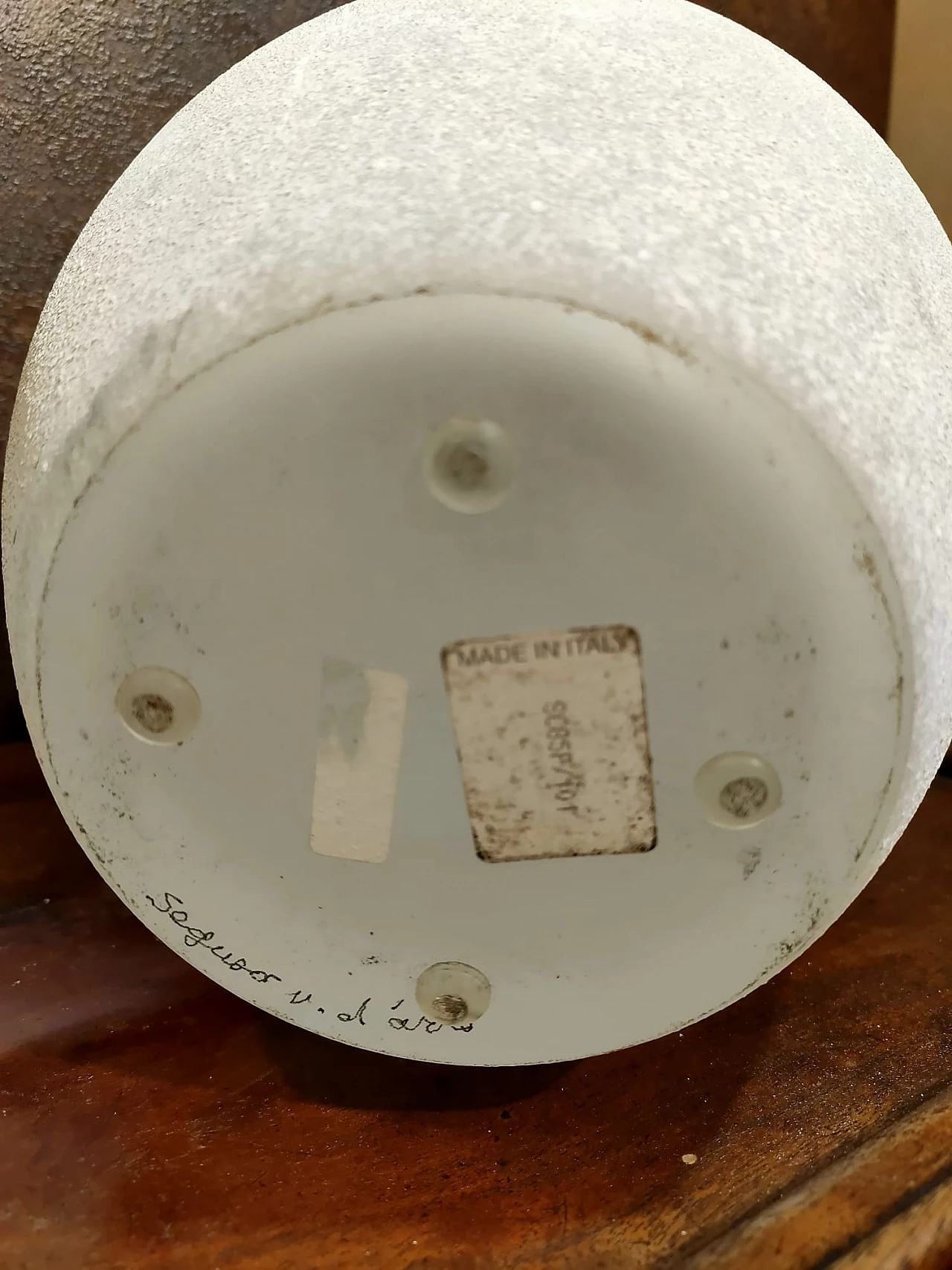 Vaso Scavo in vetro bianco di Seguso, anni '80 2