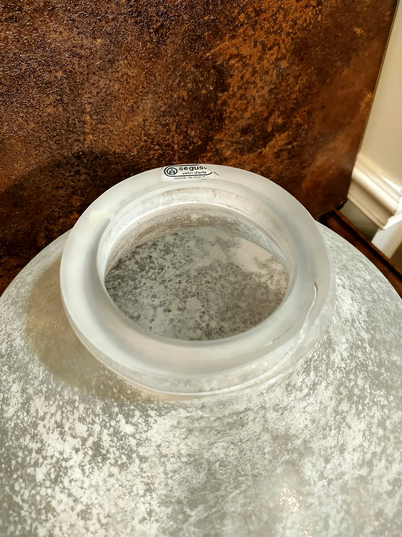 Vaso Scavo in vetro di Seguso, anni '80 4