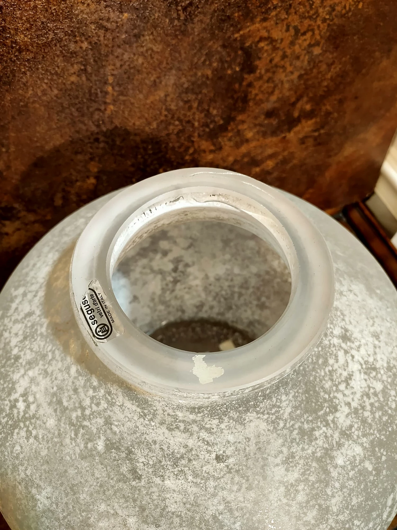 Vaso Scavo in vetro di Seguso, anni '80 5