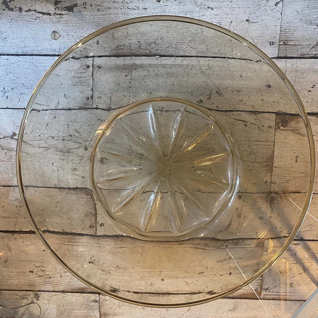 Piatto in vetro soffiato oro di Murano di Vittorio Zecchin per Venini, anni '30 5