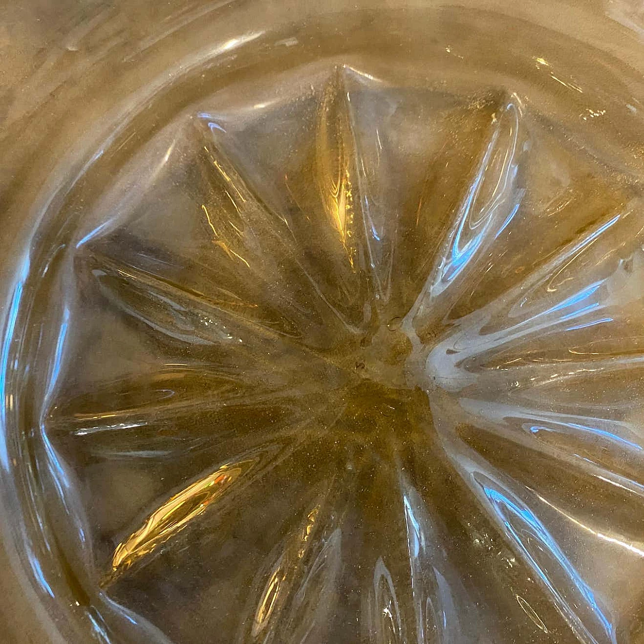 Piatto in vetro soffiato oro di Murano di Vittorio Zecchin per Venini, anni '30 10