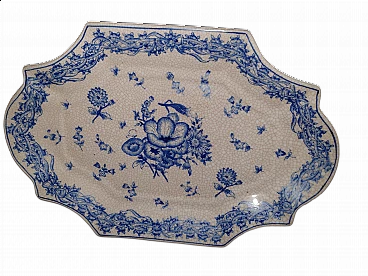 Antiqued ceramic tray by Royal Family, 1970s
