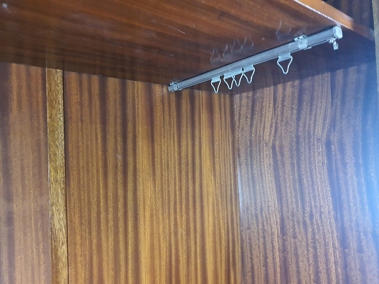 Beech wardrobe with bookcase, 1950s 12