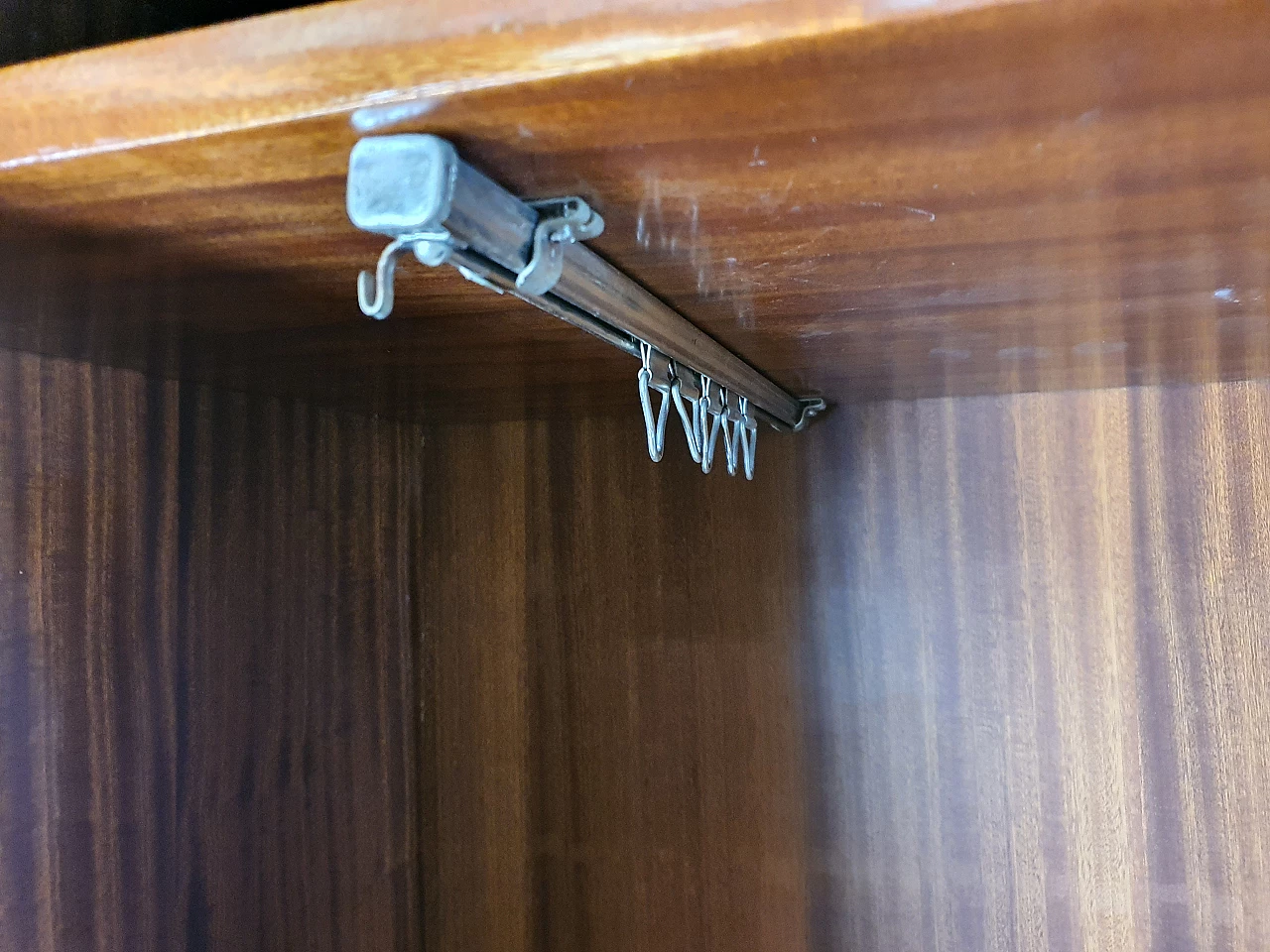 Beech wardrobe with bookcase, 1950s 14