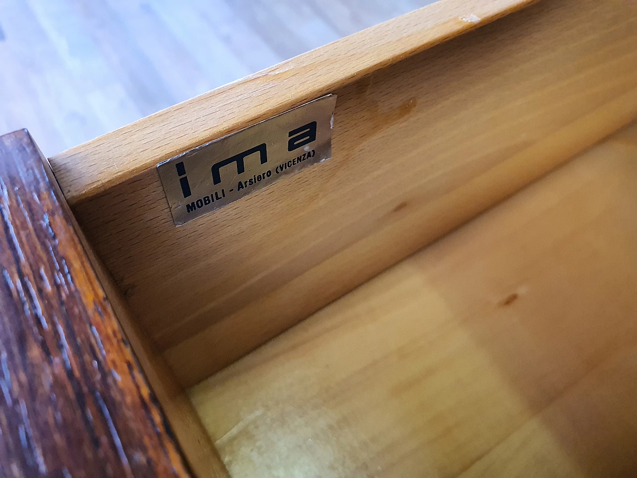 Credenza in palissandro stile scandinavo con ante scorrevoli di IMA Mobili, anni '70 26