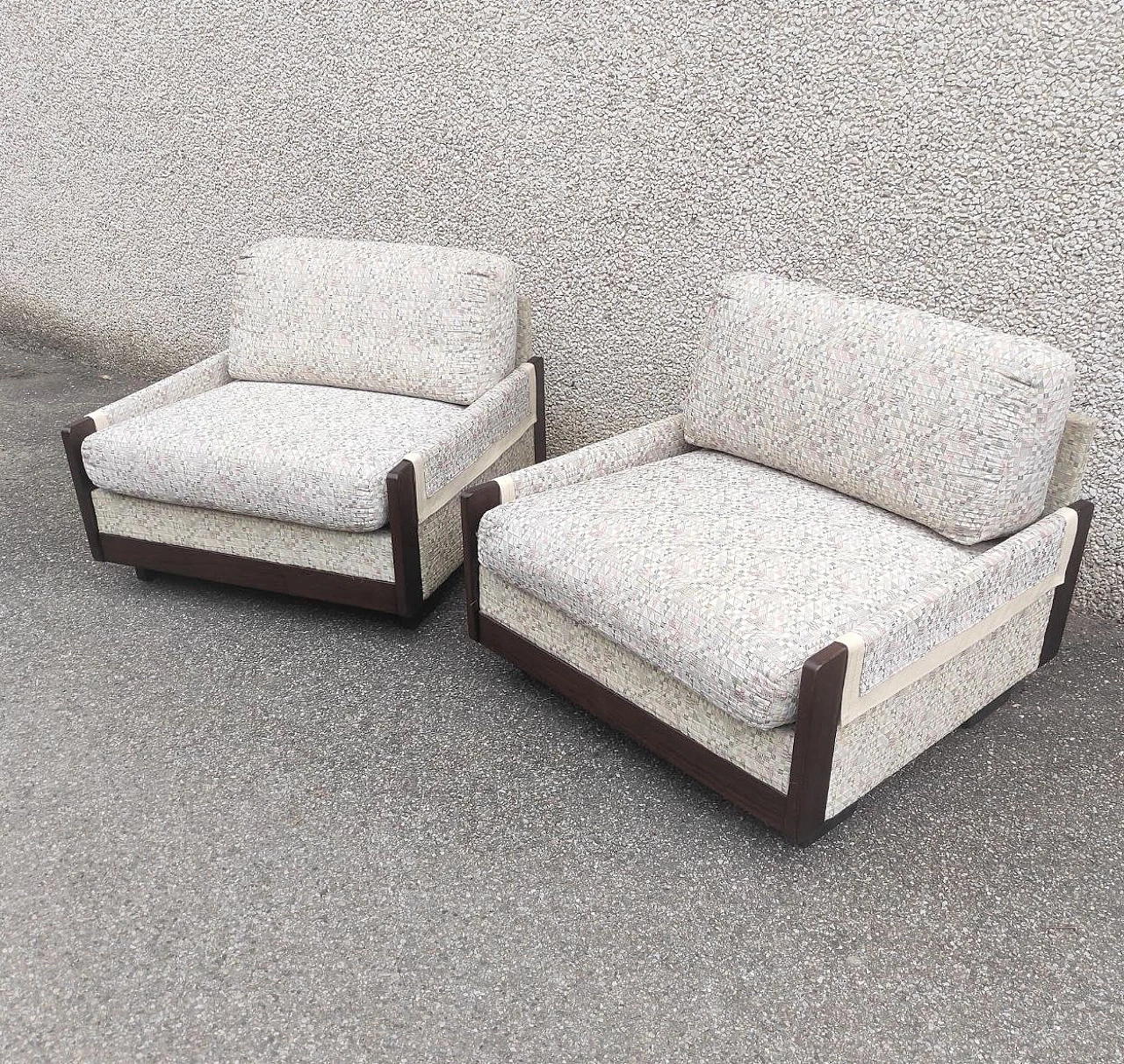 Pair of 920 armchairs by Afra and Tobia Scarpa for Cassina, 1960s 2