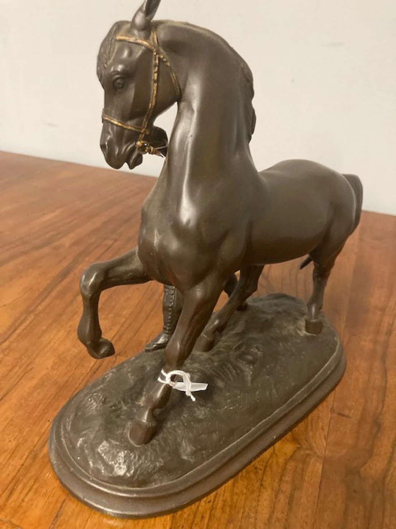 Scultura di cavallo e uomo in antimonio, fine '800 9