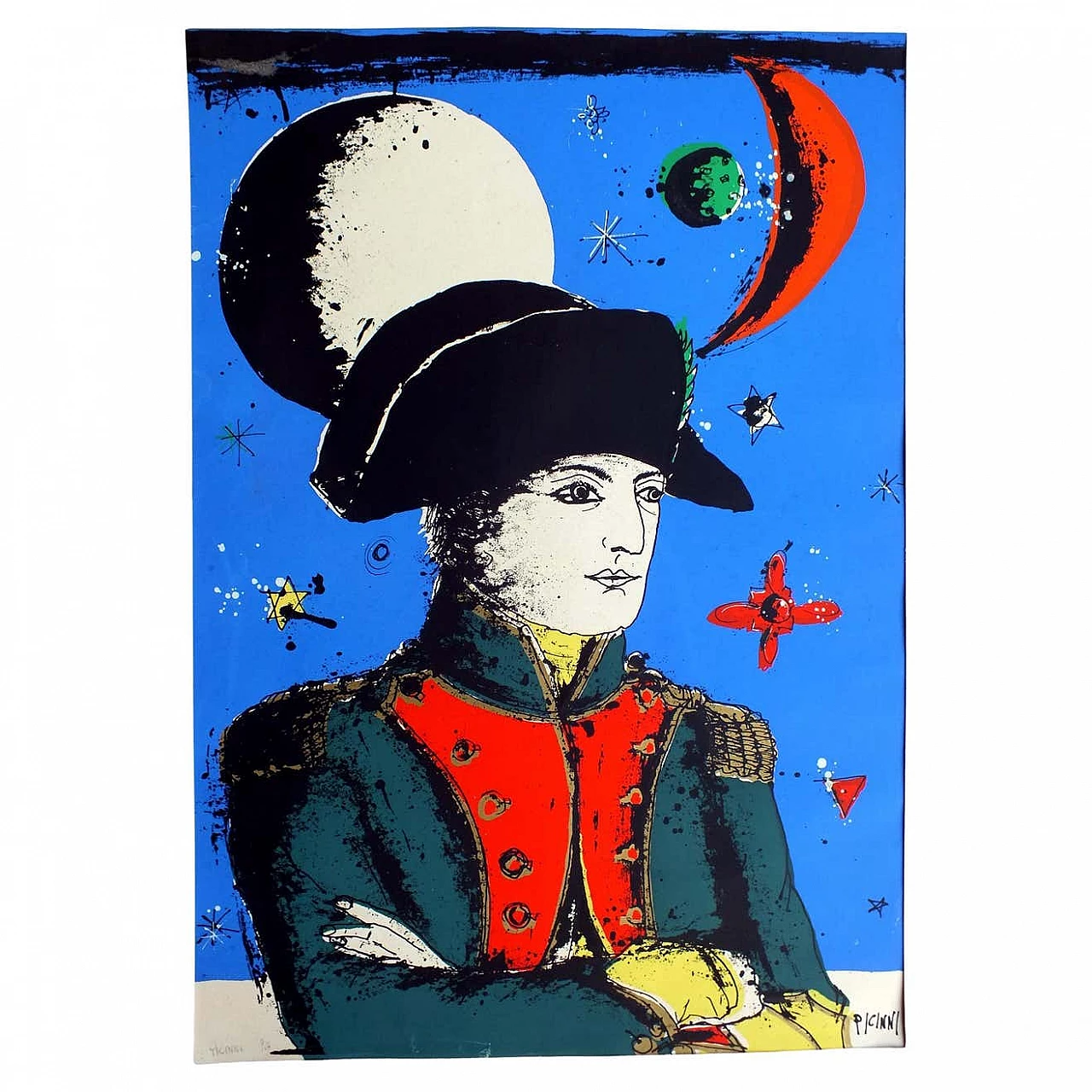 Gennaro Picinni, Napoleon, silkscreen print, 1970s 1