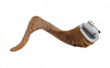 Accendino da tavolo in corno di Werkstätte Carl Auböck, anni '70