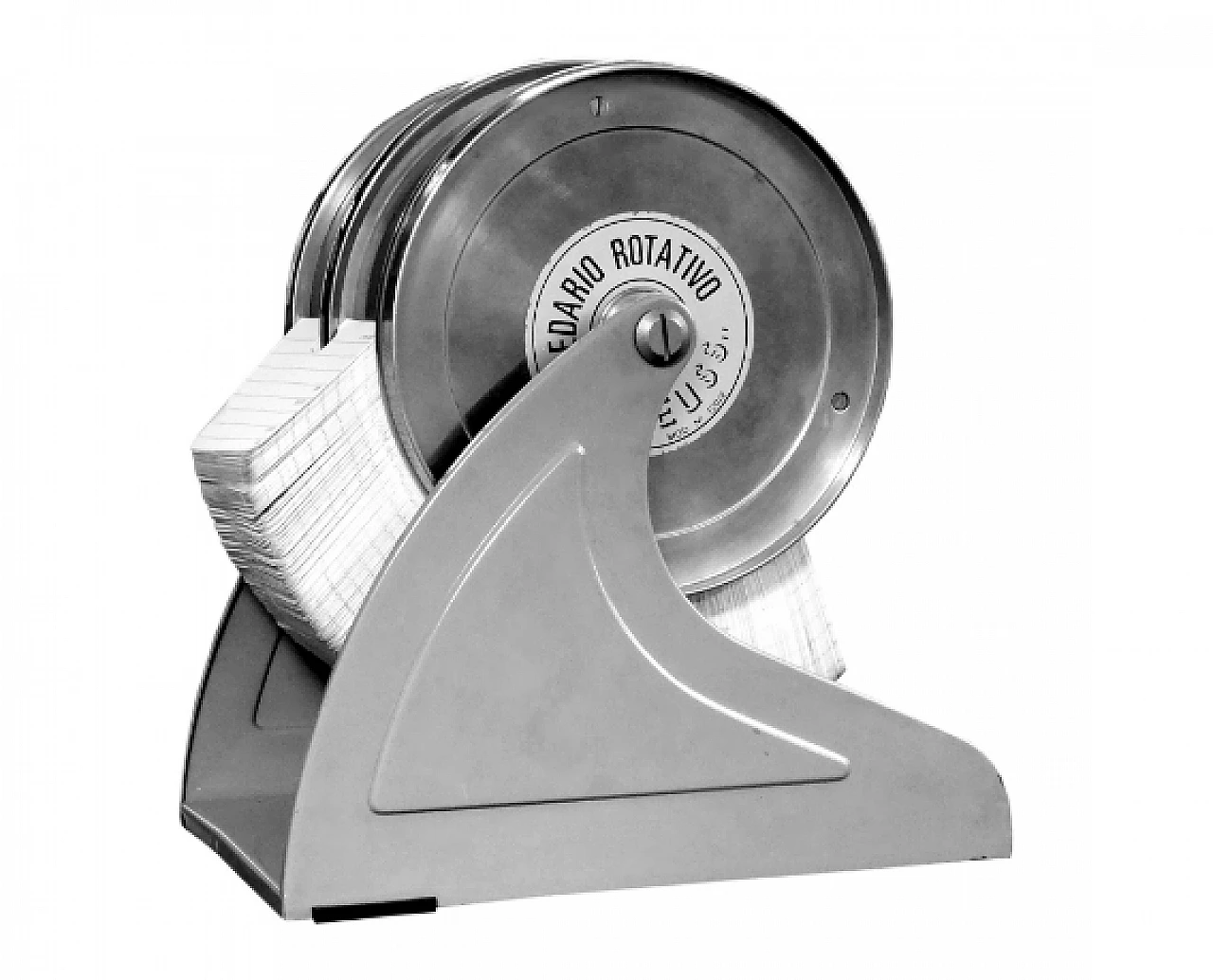 Metal rotary card index by Zeuss, 1950s intOndo