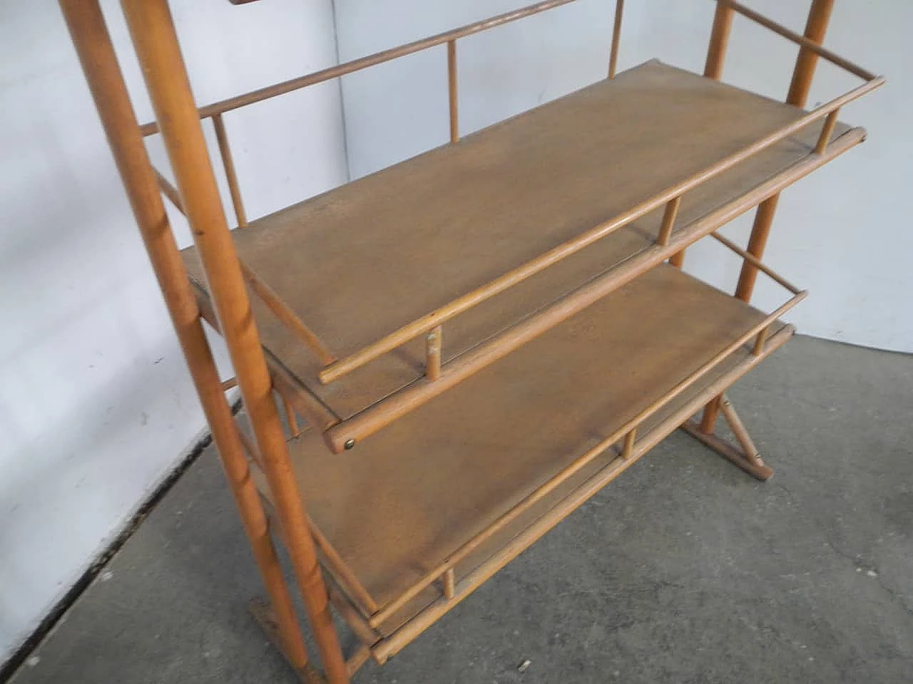 Bakery display stand made of bamboo and faesite, 1970s 7