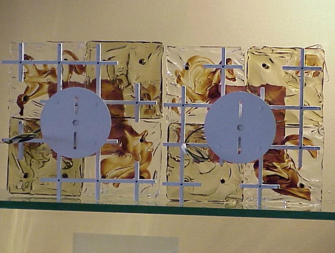 Coppia di applique patchwork in vetro di Toni Zuccheri per Venini, anni '70 15