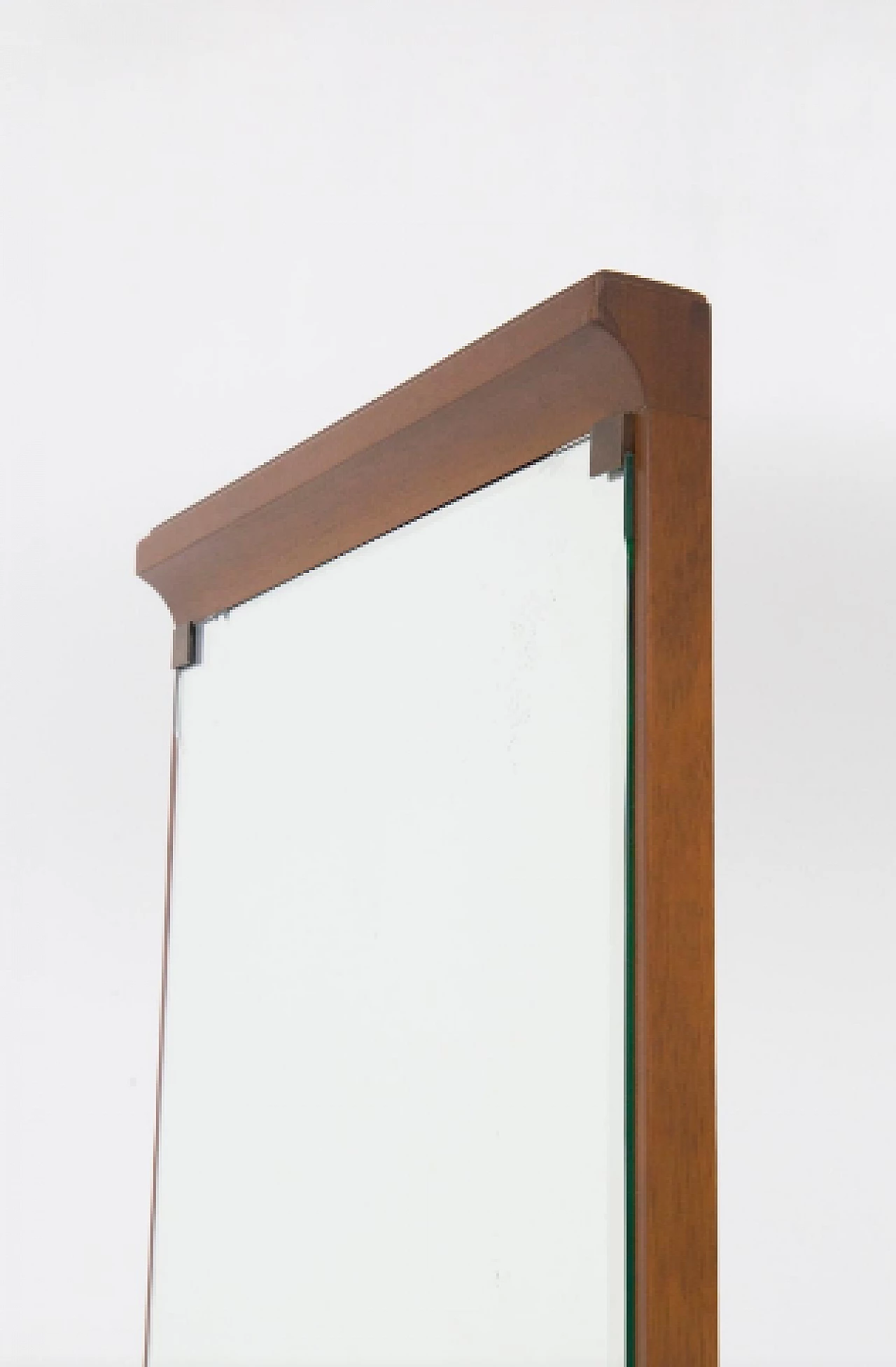 Wood, marble and metal floor mirror with casters, 1950s 12
