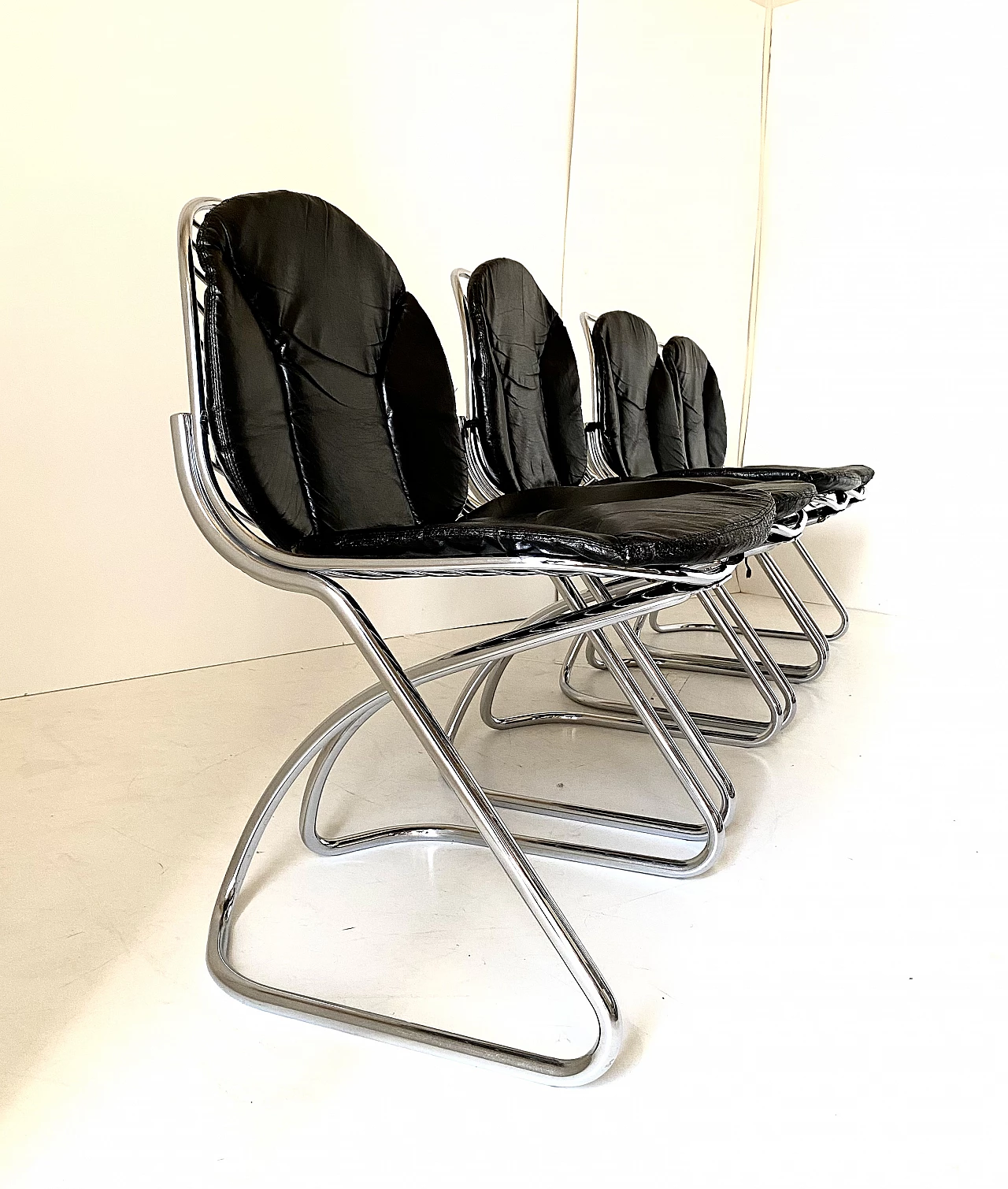 4 Living room chairs by Gastone Rinaldi for RIMA, 1970s 3