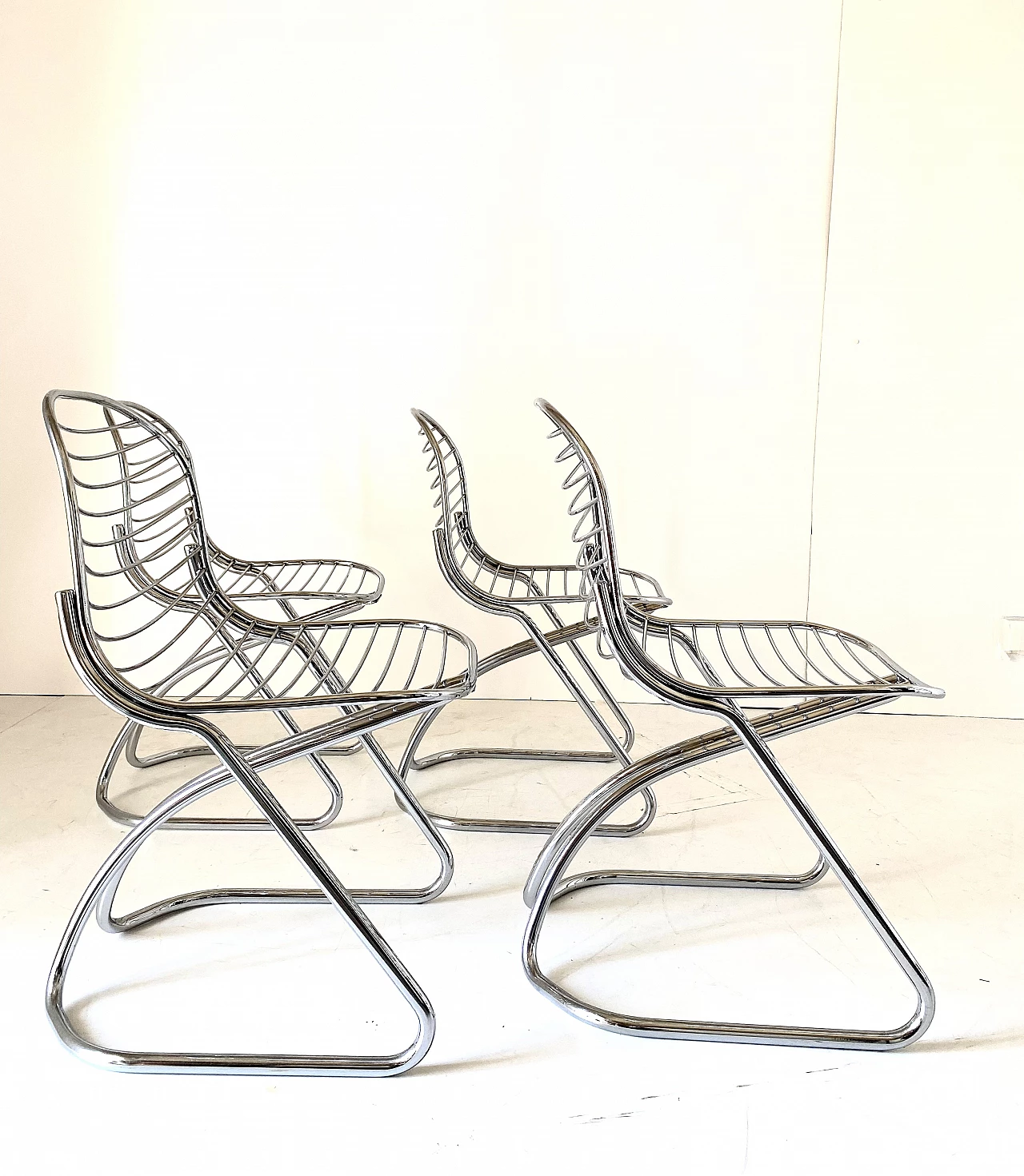 4 Living room chairs by Gastone Rinaldi for RIMA, 1970s 8